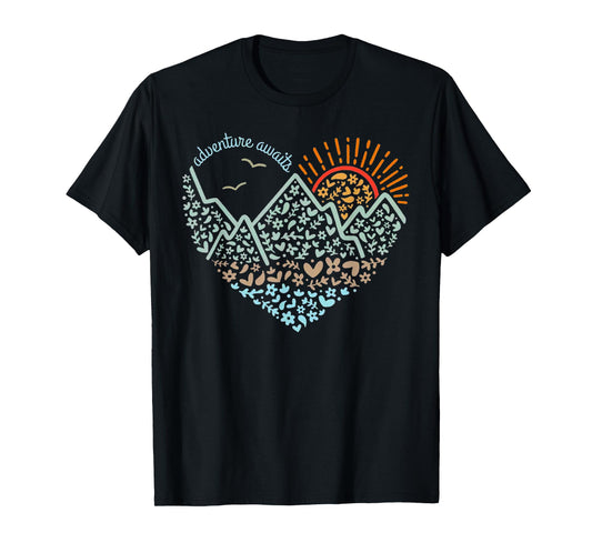 Adventure Awaits Heart T-Shirt