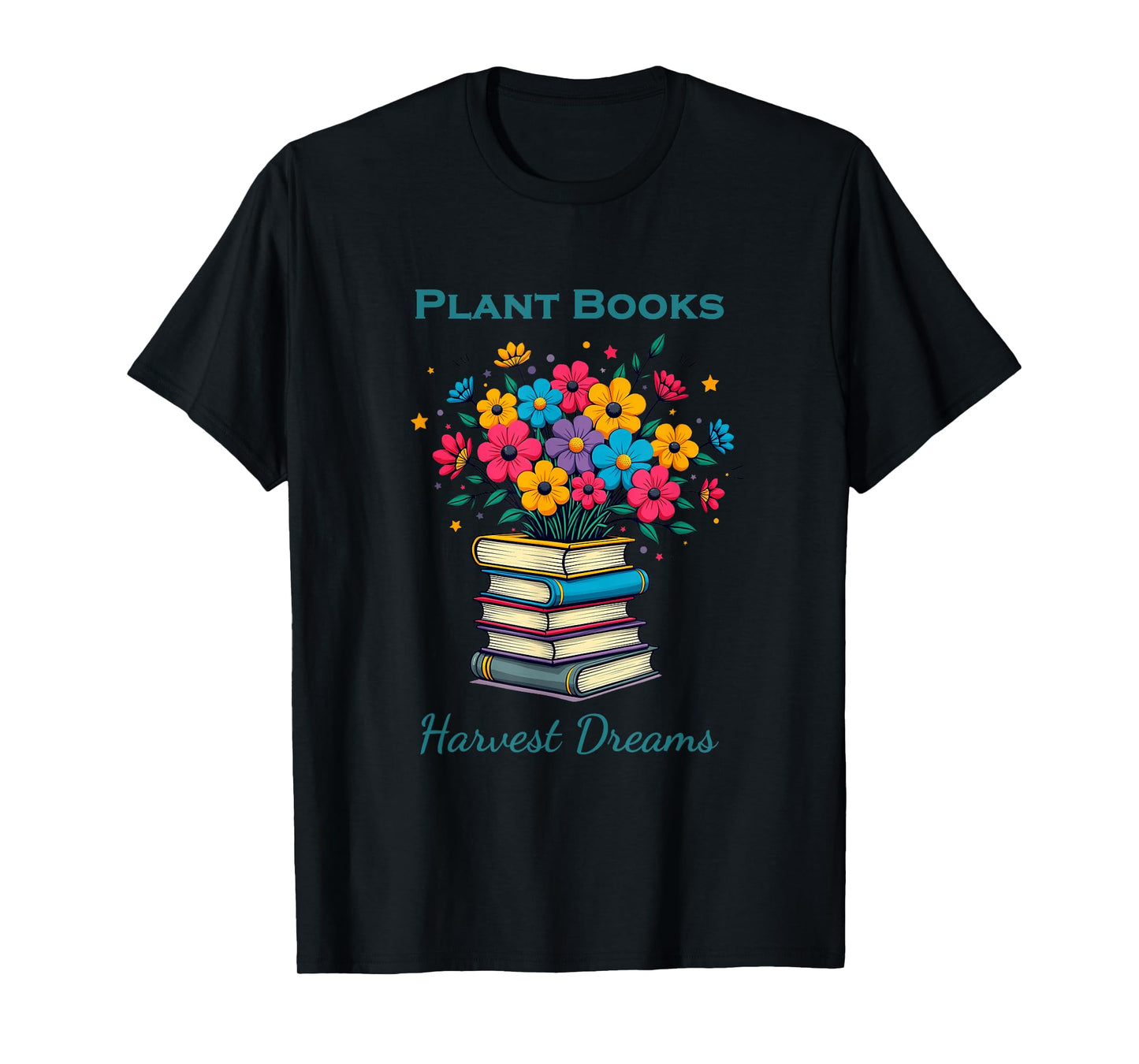 Plant Lover Reading Harvest Dreams Aesthetic Design T-Shirt