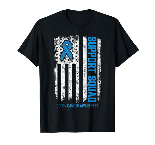 Colon Cancer Shirts Support Squad Colon Cancer Awareness T-Shirt