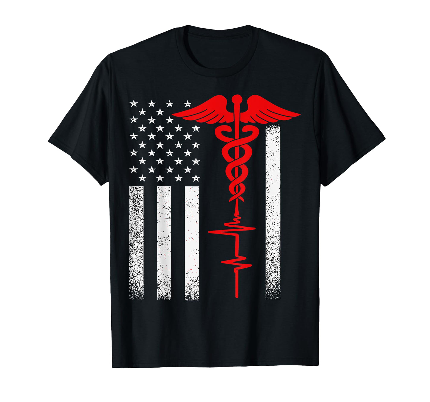 Thin Red Line USA Flag Nurse T-Shirt