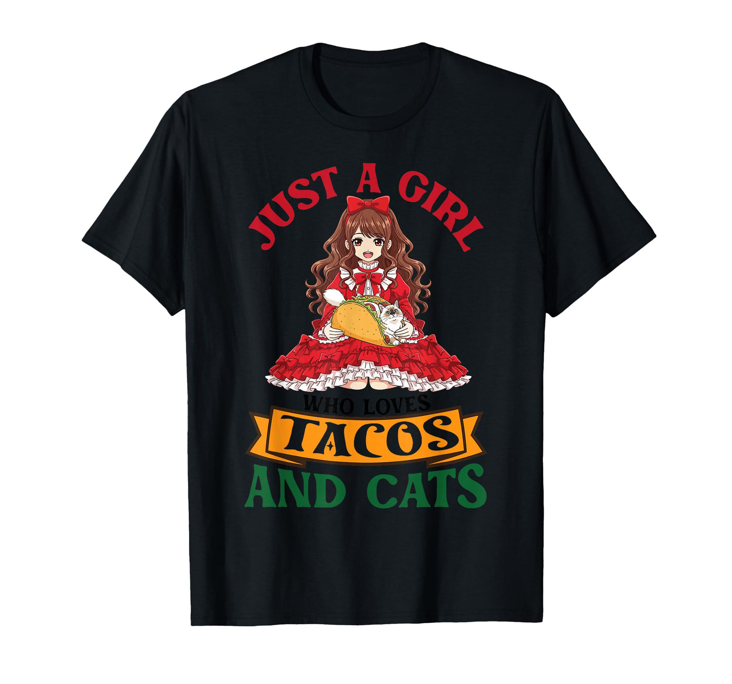 Just A Girl Who Loves Tacos and Birman Cats Mother Mommy T-Shirt