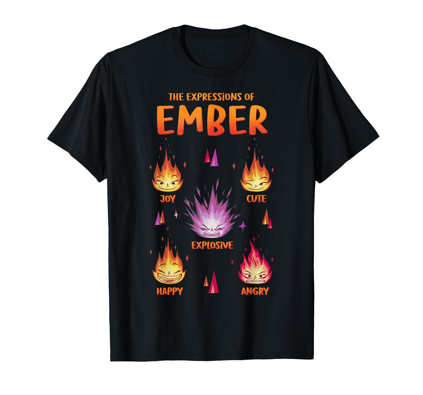 Disney Pixar Elemental The Expressions Of Ember Poster T-Shirt