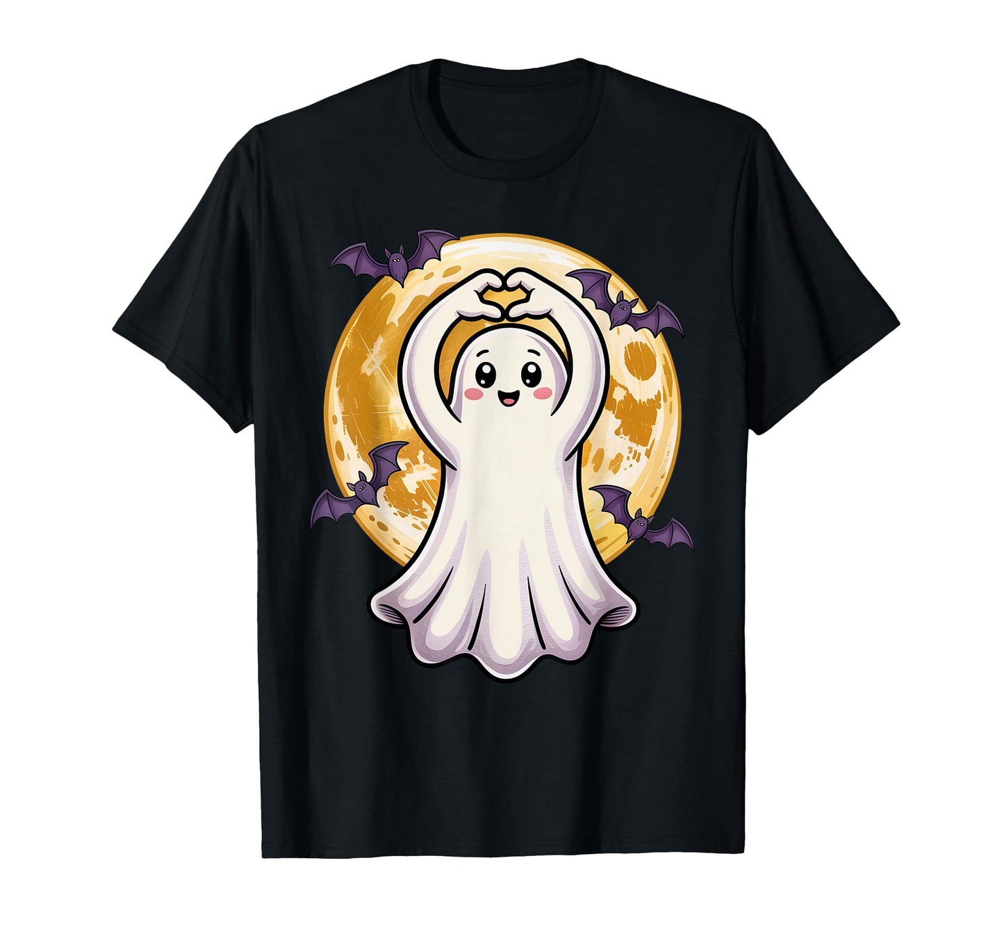 Halloween Shirts Cool Teen Boys Kids Men Halloween Boo Heart T-Shirt