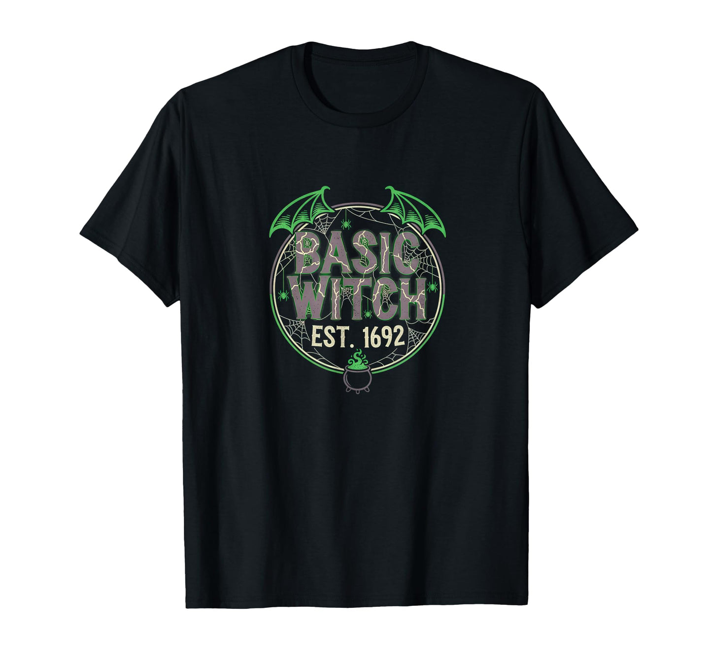 Basic Witch Est 1692 Funny Halloween Trick or Treat Graphic T-Shirt