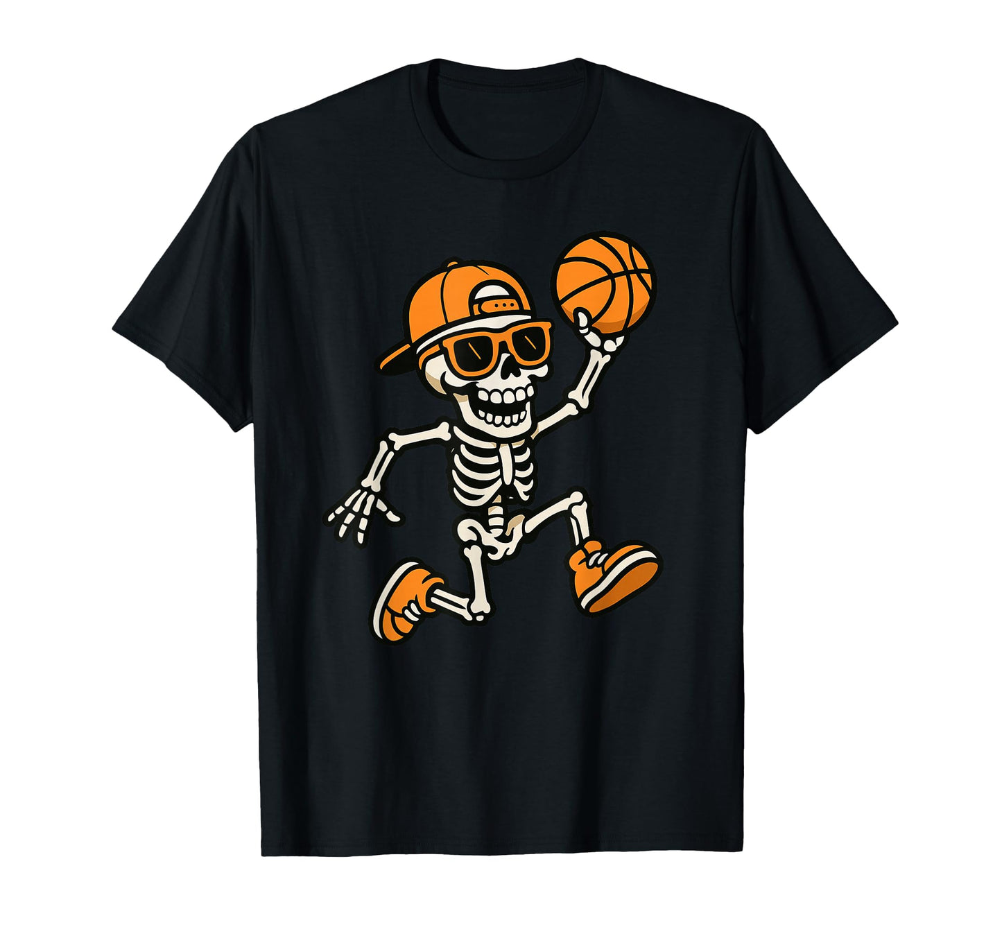 Skeleton Basketball Funny Halloween Costume Men Women Boys T-Shirt