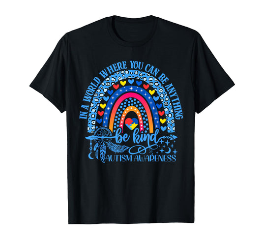 Cute Autism Mom Women Men Autism Awareness Be Kind Support T-Shirt