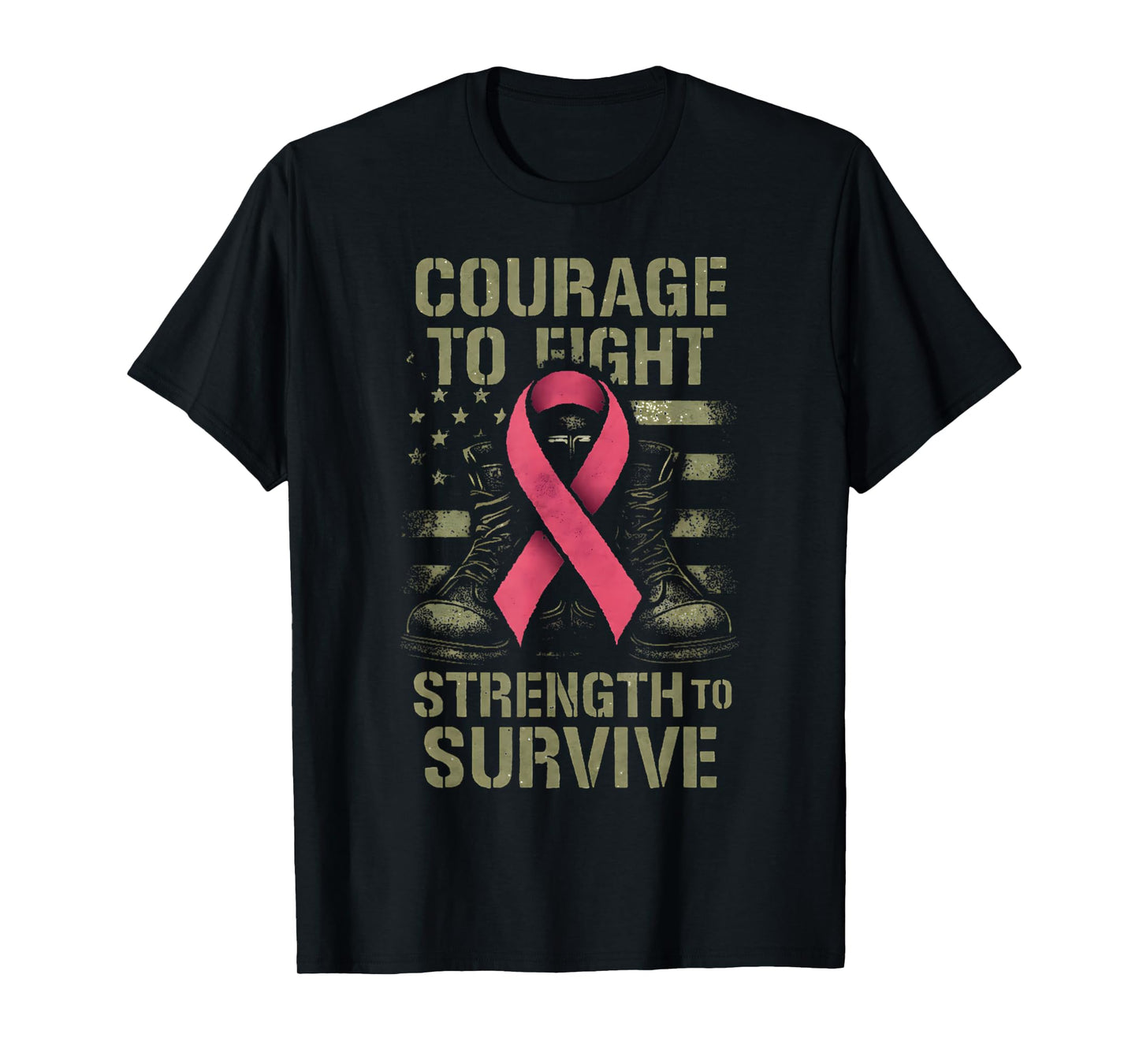 Military Breast Cancer Awareness for Men and Women T-Shirt