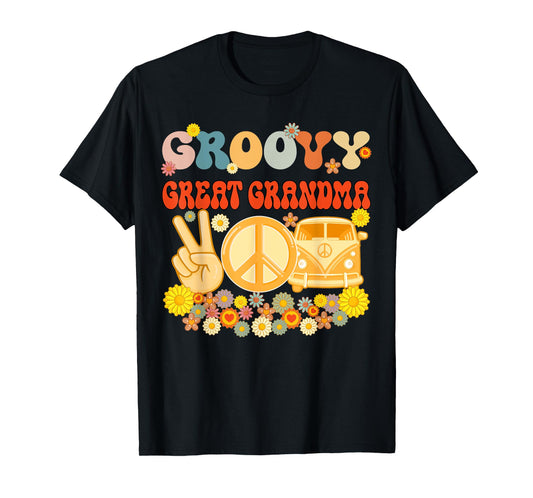 Groovy Great Grandma Retro Matching Family Baby Shower T-Shirt