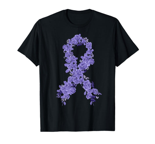 Violet Ribbon Hodgkin Lymphoma Awareness T-Shirt