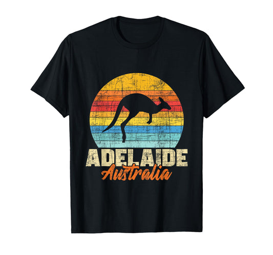 Adelaide Australia - Retro Vintage Kangaroo 70s 80s Animal T-Shirt