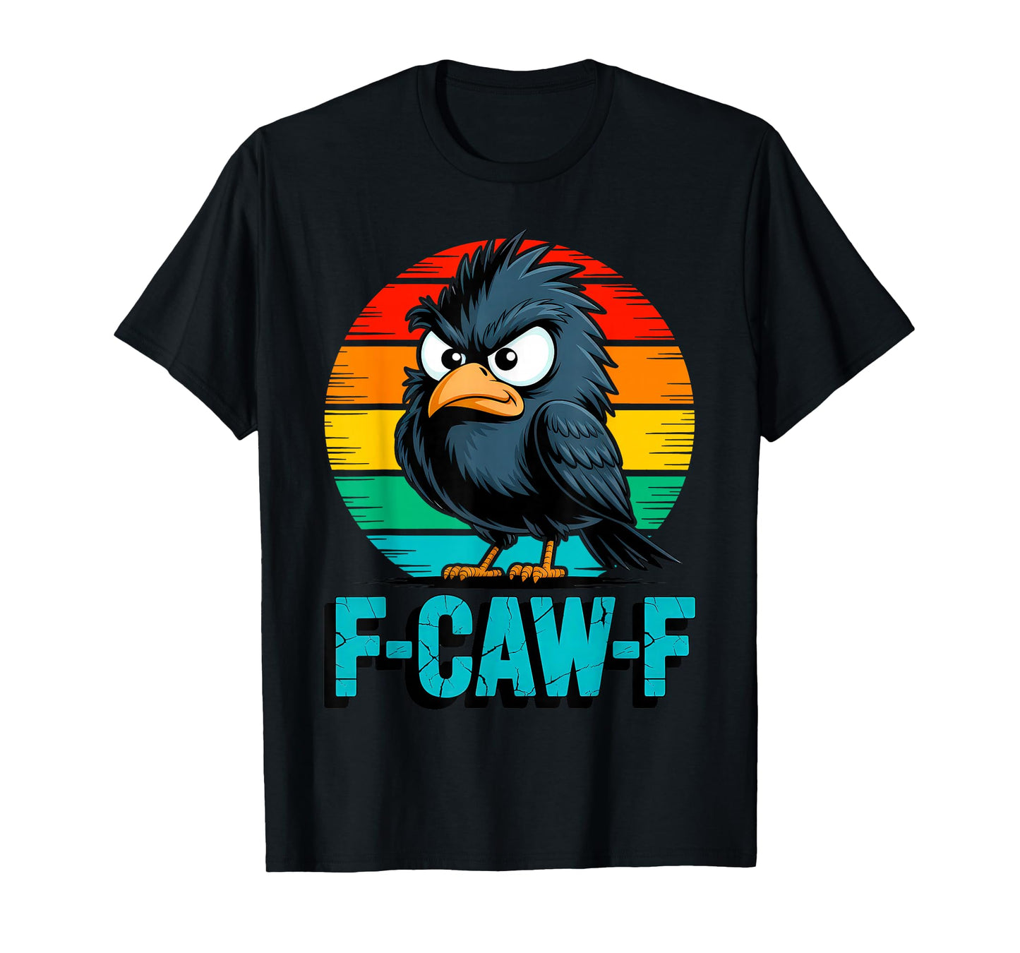 F-Caw-F Little Crow Gothic Raven Funny Halloween T-Shirt