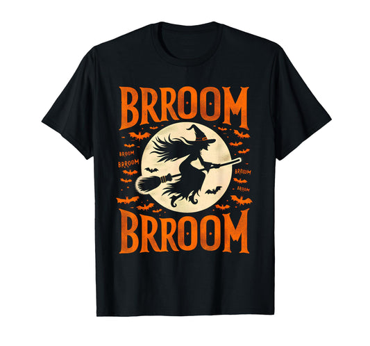 Halloween Brooms Spooky Witch T-Shirt