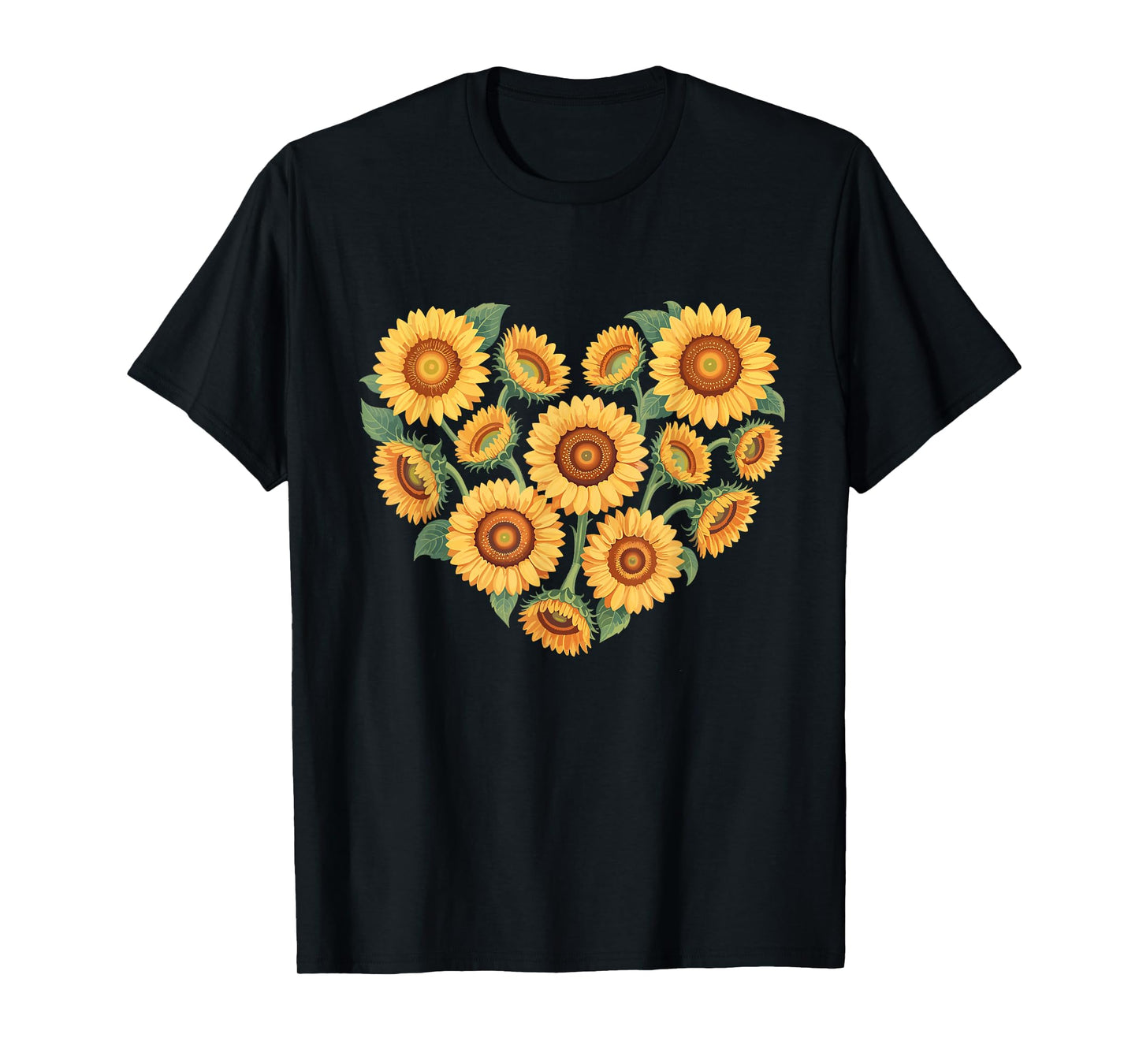 Sunflower Heart Floral Gardener Sunflower Lover T-Shirt