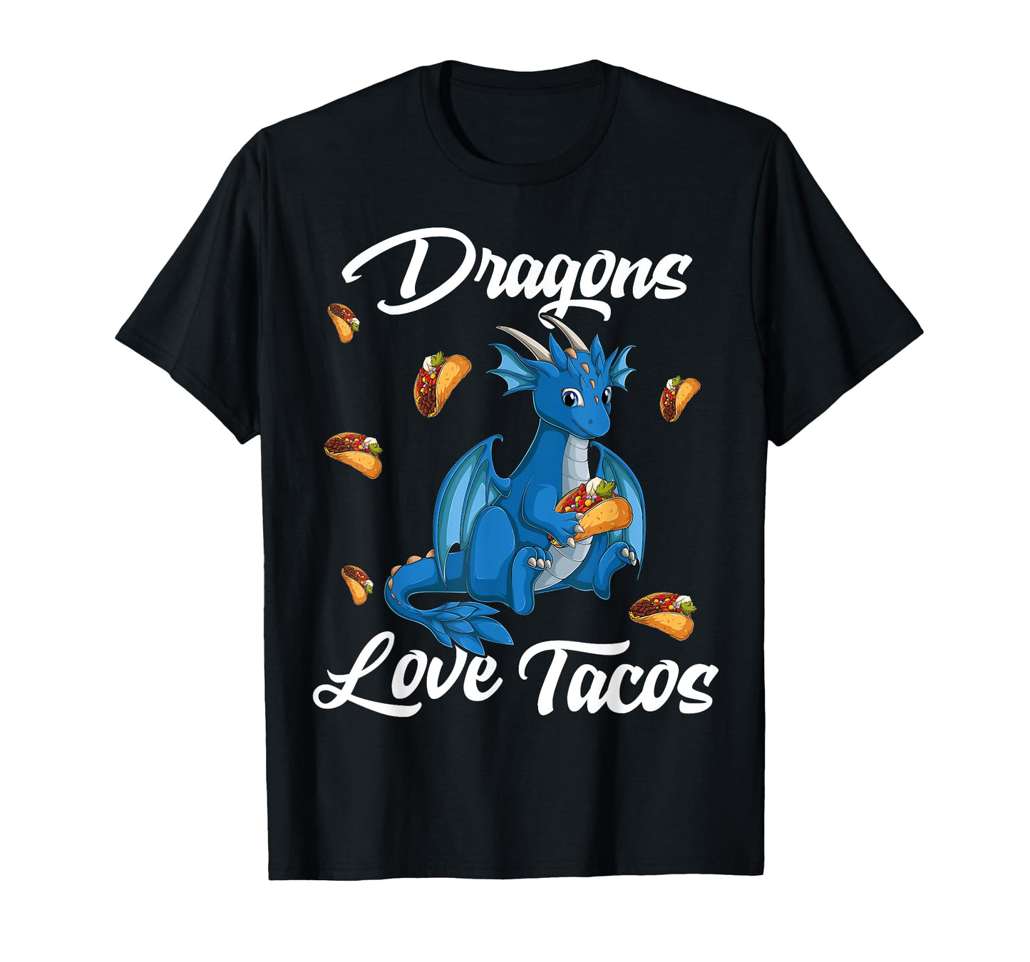 Dragons Love Tacos Mexican Food For Kids boys girls pjs T-Shirt