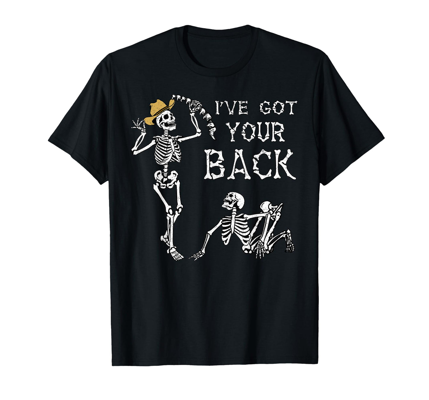 Halloween Skeleton I've Got Your Back Men Women T-Shirt