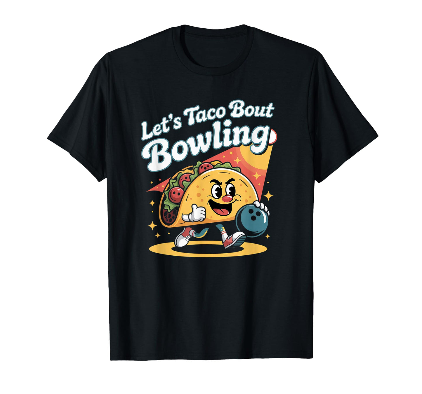 Taco Bowling League Humor Ten Pin Fun Design T-Shirt