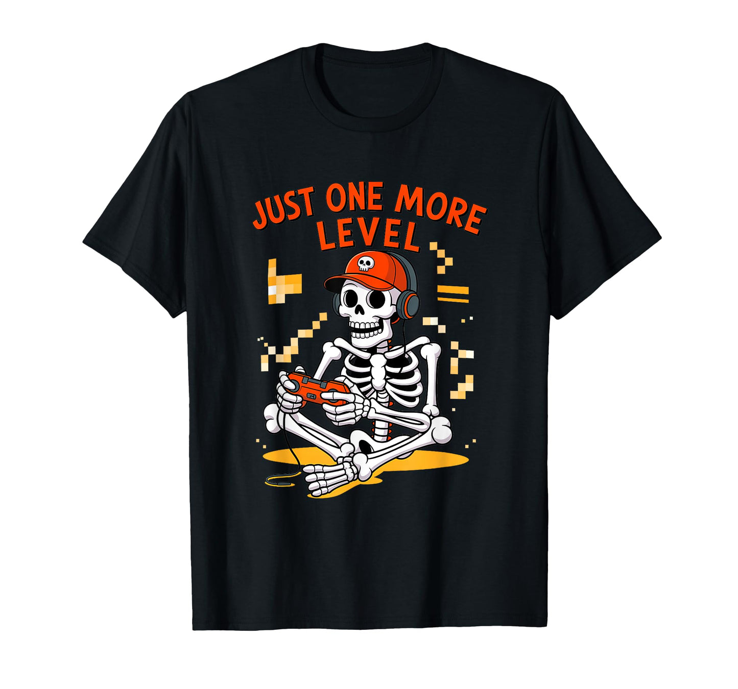 Funny Video Game Halloween Skeleton Gamer Costume Men Boys T-Shirt