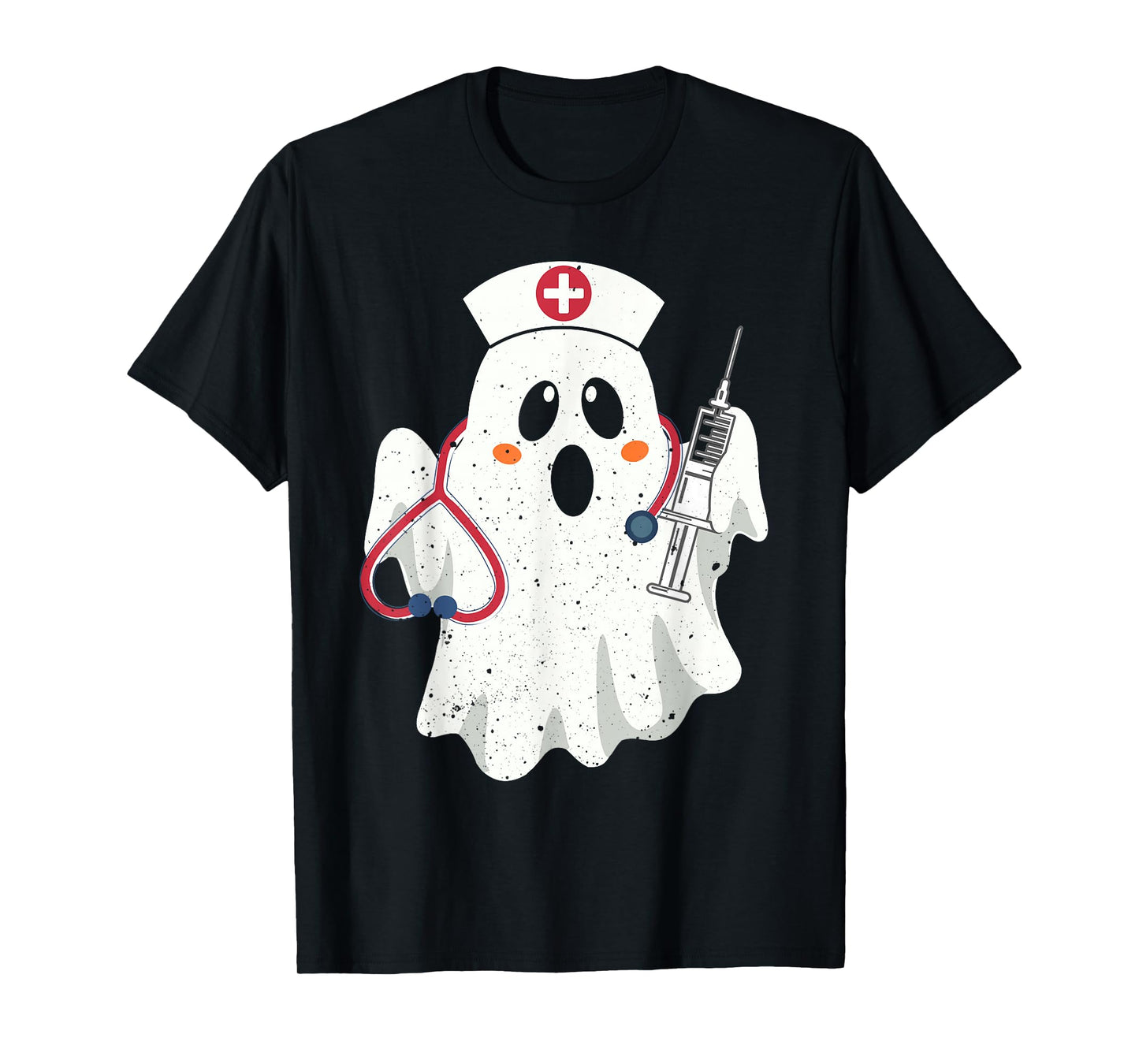 Nurse Boo Ghost Halloween Costume Funny Nursing Girls Women T-Shirt