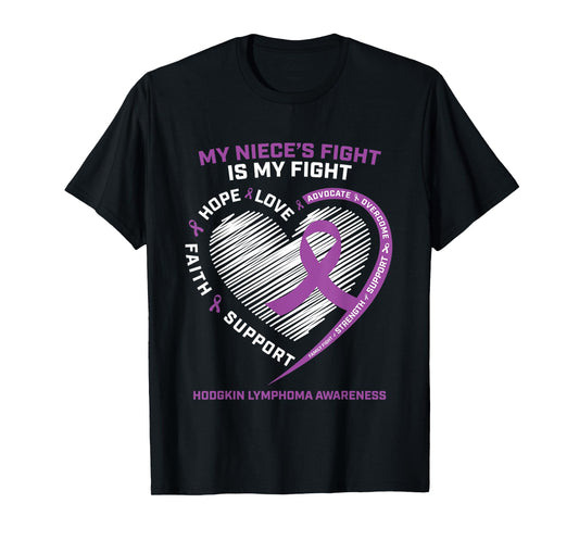 Lymphoma Cancer Shirts Niece Hodgkin's Lymphoma Awareness T-Shirt