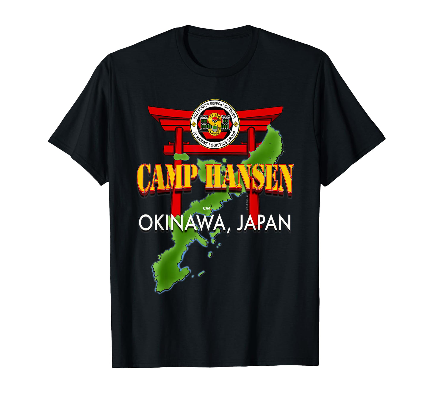 9th Engineer Support Battalion Camp Hansen Okinawa Japan T-Shirt