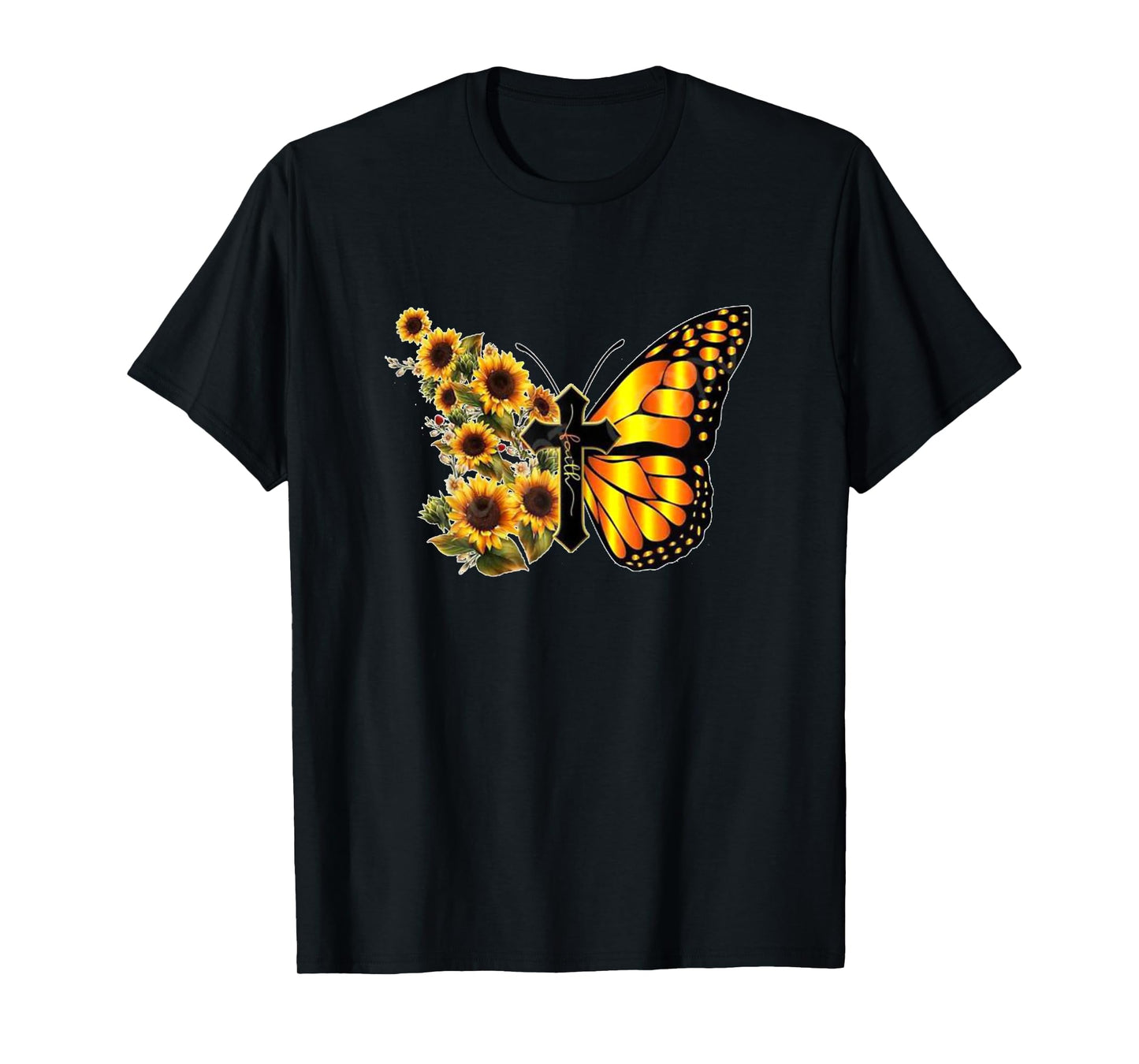 Sunflower Butterfly Faith T-Shirt