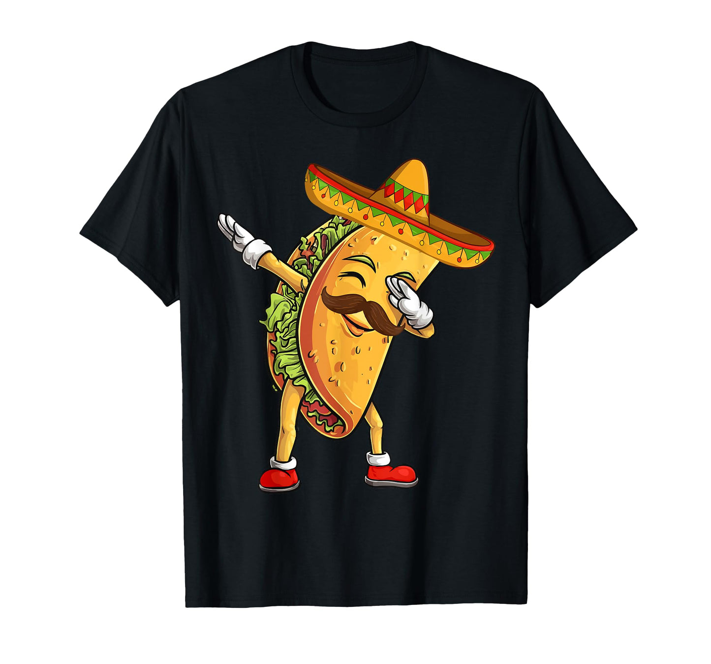 Mexican Boy Dabbing Taco Poncho Cinco de Mayo Gifts T-Shirt
