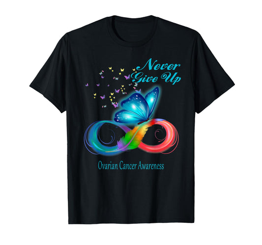 Butterfly Ovarian Cancer Awareness T-Shirt