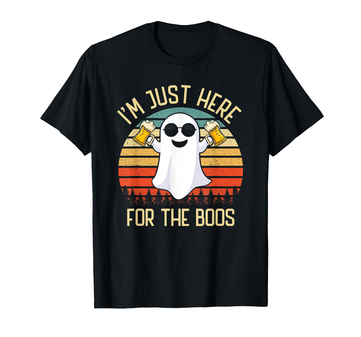 I'm Just Here for The Boos Funny Halloween Ghost Men Women T-Shirt