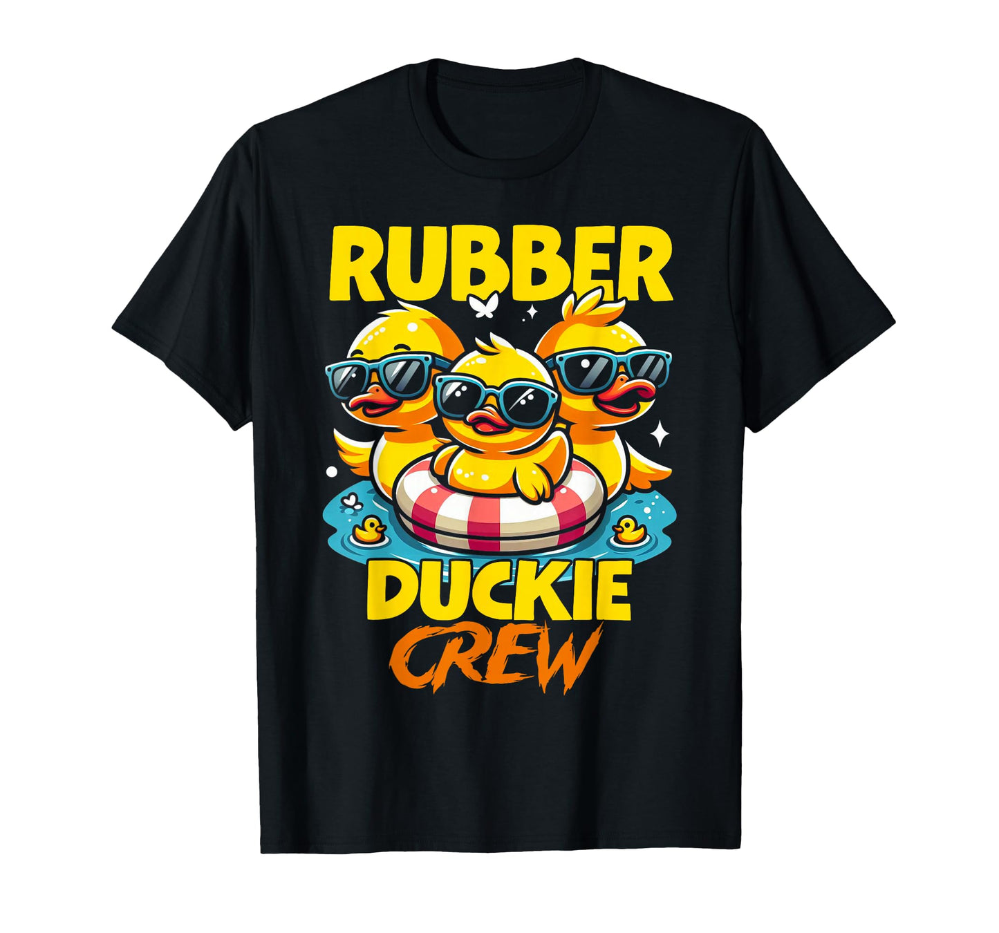 Funny Rubber Duck Yellow Duckie Crew Bath Ducks Duckling T-Shirt