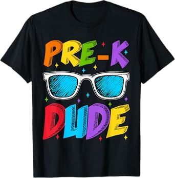 PreK Pre-K Dude Sunglasses First Day Of Back To School Boys T-Shirt