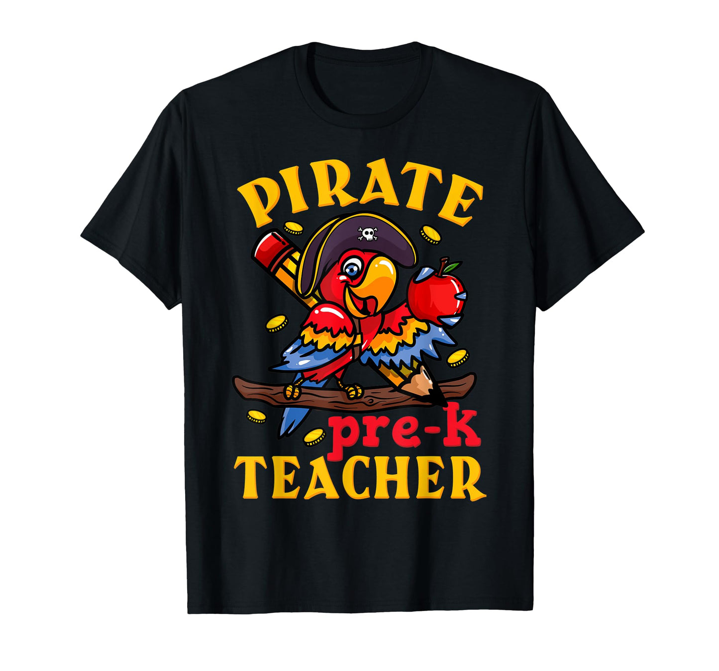Pirate Pre-K Teacher Preschool Halloween T-Shirt for Men Women Kids