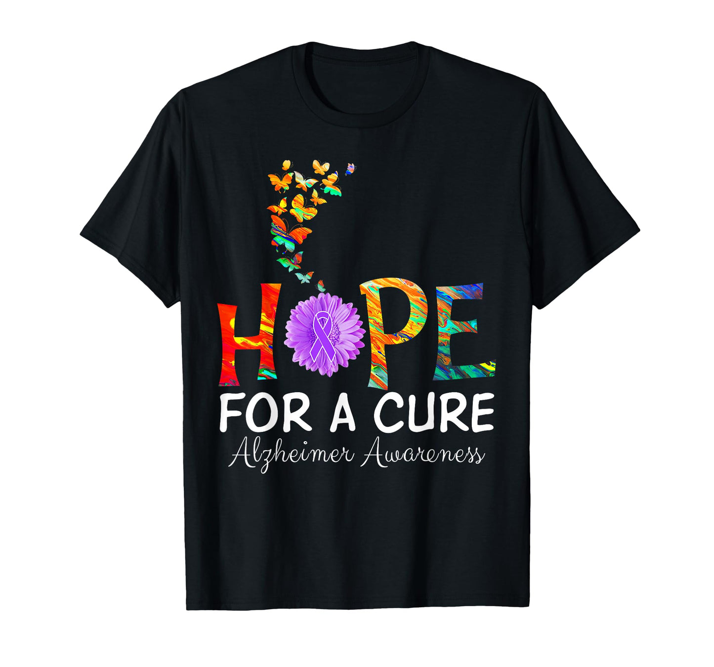 Alzheimer's awareness shirt Hope for a Cure classic Gift T-Shirt