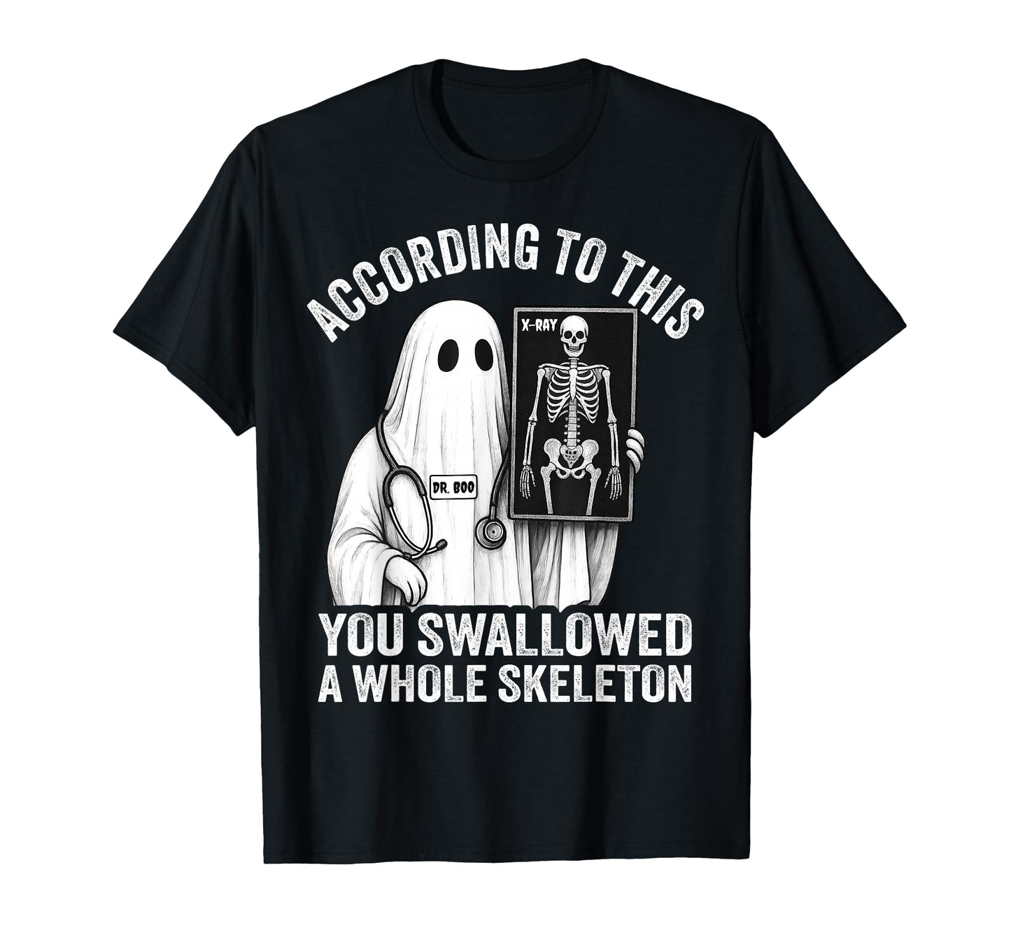 Funny Ghost Doctor X-Ray Technician Halloween Medical Nurse T-Shirt
