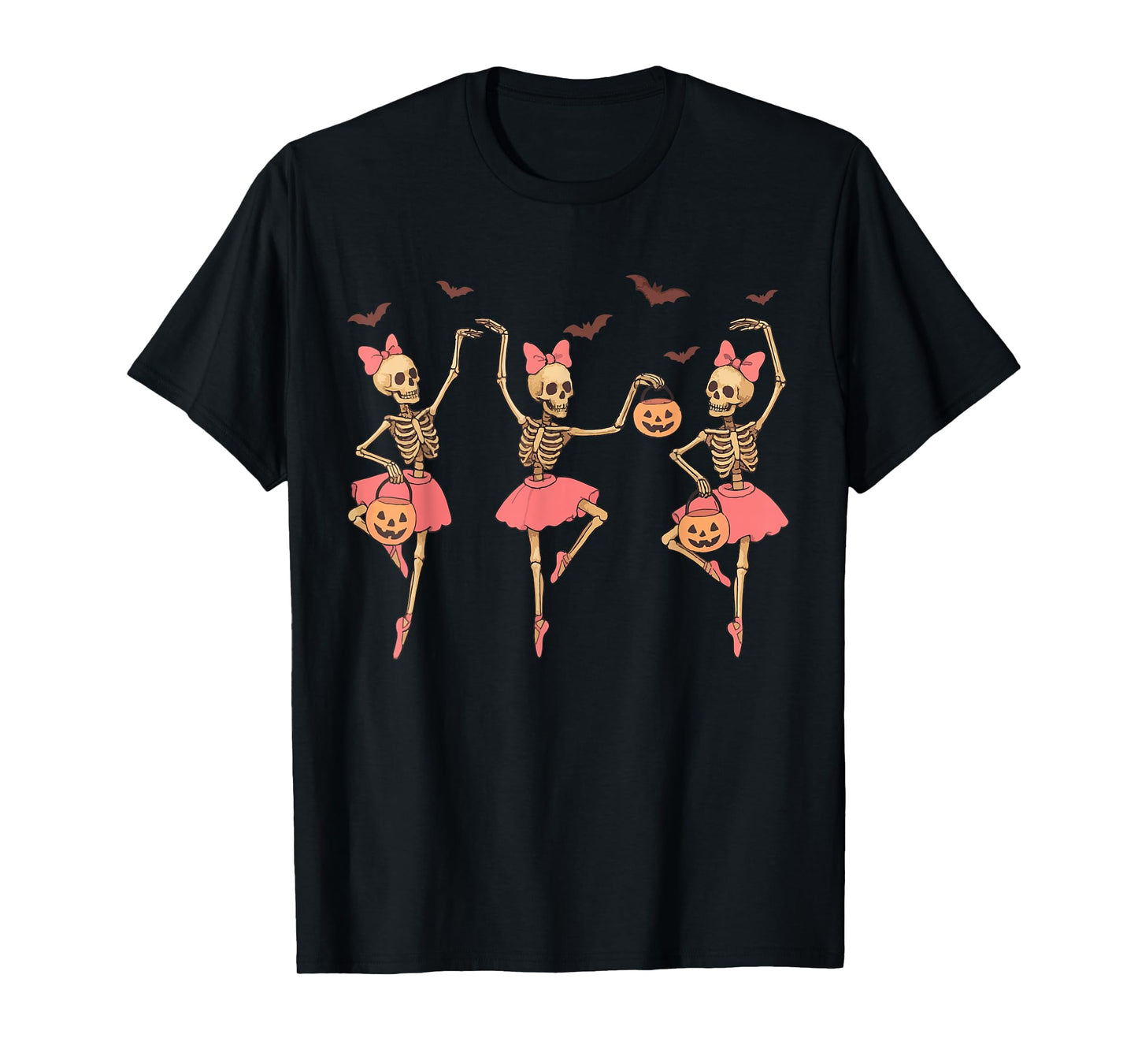 Ballet Pumpkin Skeleton Dance Halloween Men Women Boys Girl T-Shirt
