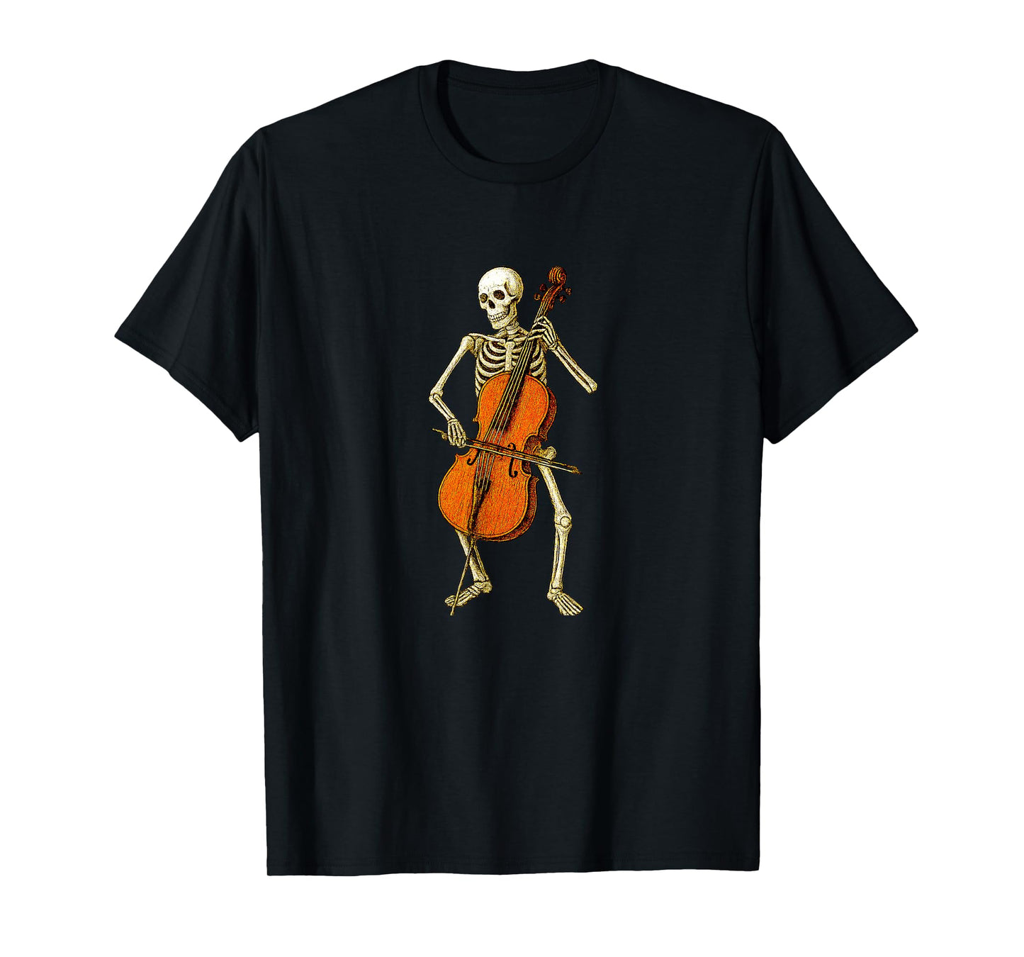 Skeleton Playing Cello - Marching Band Orchestra Cellist T-Shirt