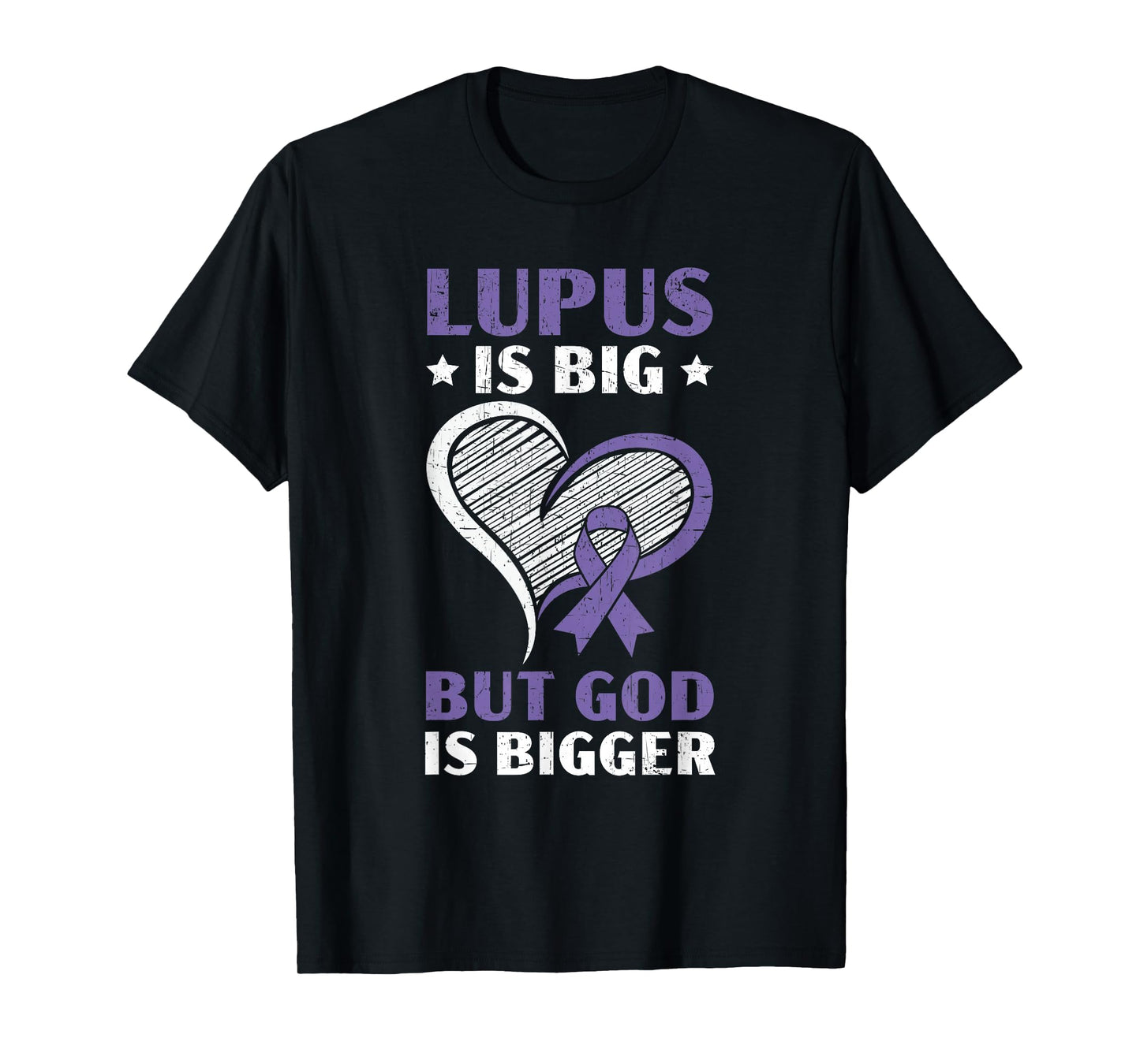 Lupus Awareness Purple Ribbon SLE Autoimmune Disease T-Shirt