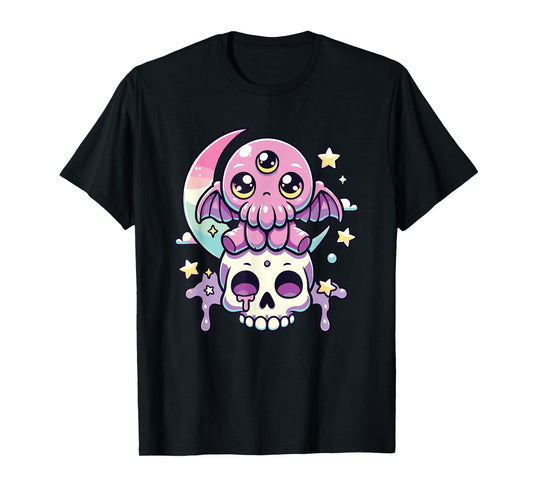 Kawaii Gothic Cthulhu Pastel Colors Gothic Goth Cthulhu T-Shirt