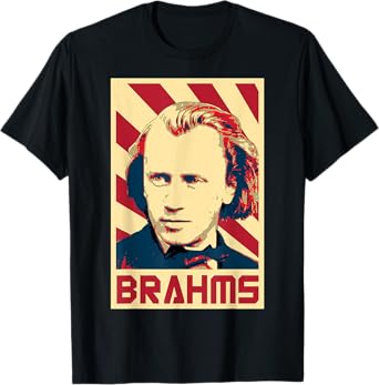 Johannes Brahms Classical Music Composer Retro T-Shirt