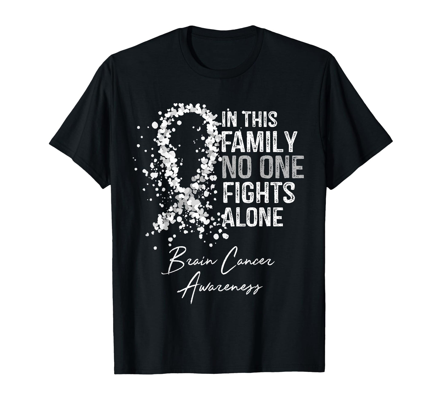 In This Family No One Fights Alone Shirt Brain Cancer T-Shirt