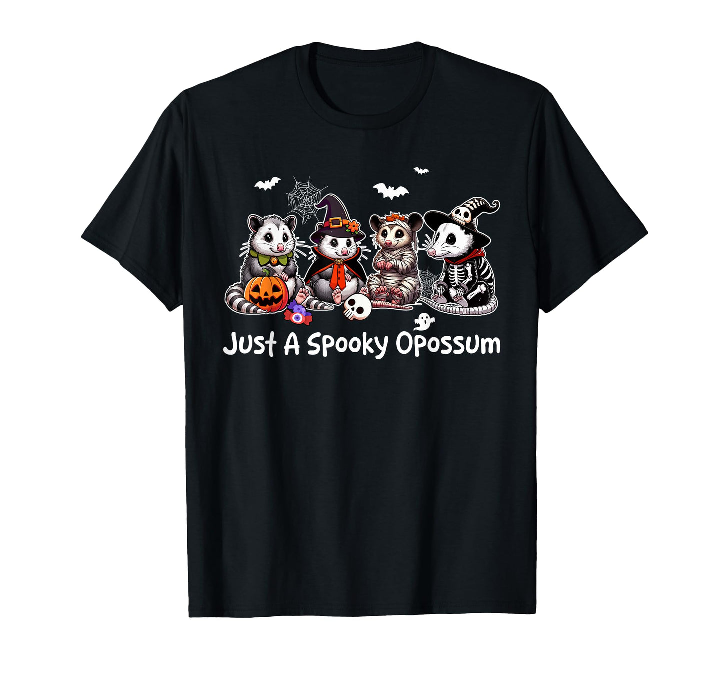 Just A Spooky Halloween Opossum Group Opossums As Witch T-Shirt