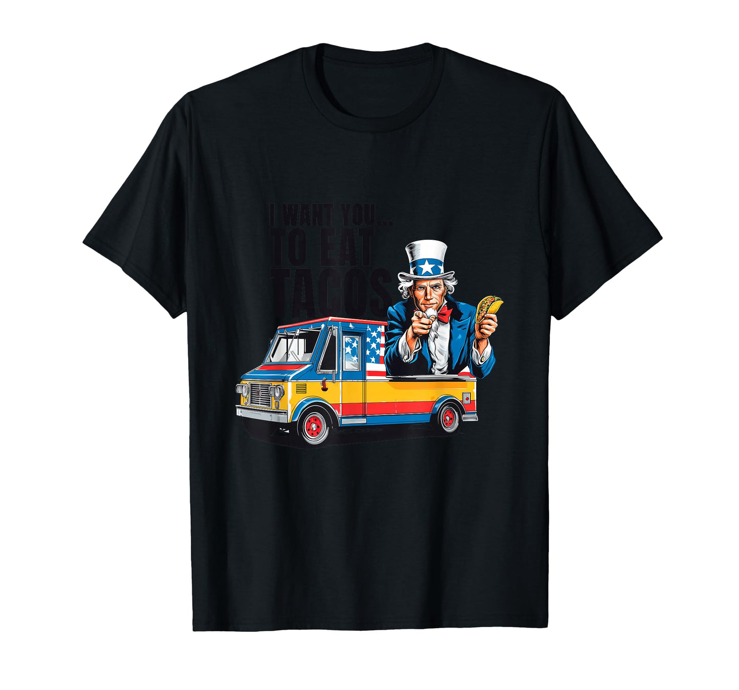 Pretty Patriotic Taco Truck Sam Costume for Boys and Girls T-Shirt