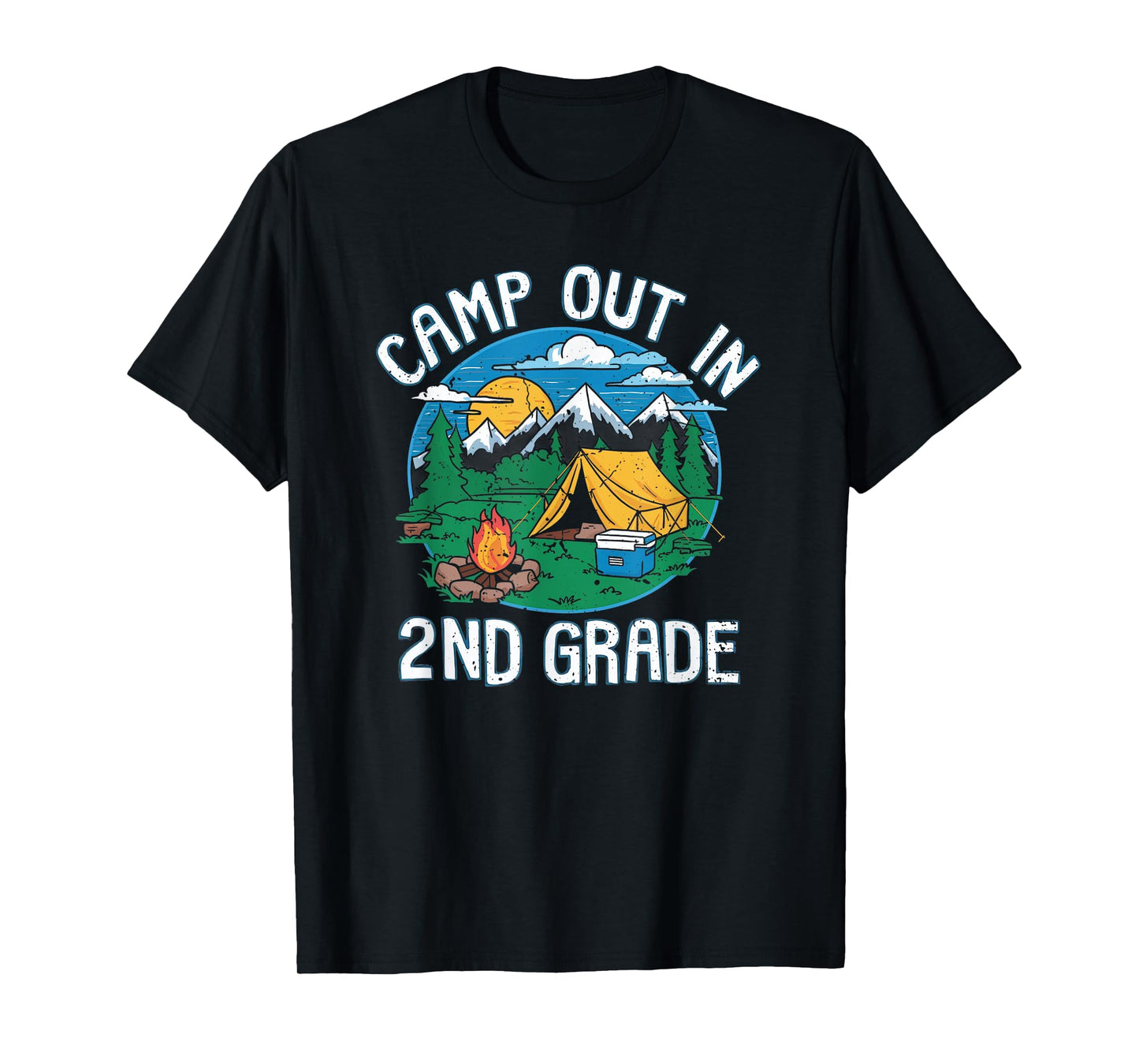 Camp out In 2nd Grade Funny Camping Lovers Back to School T-Shirt