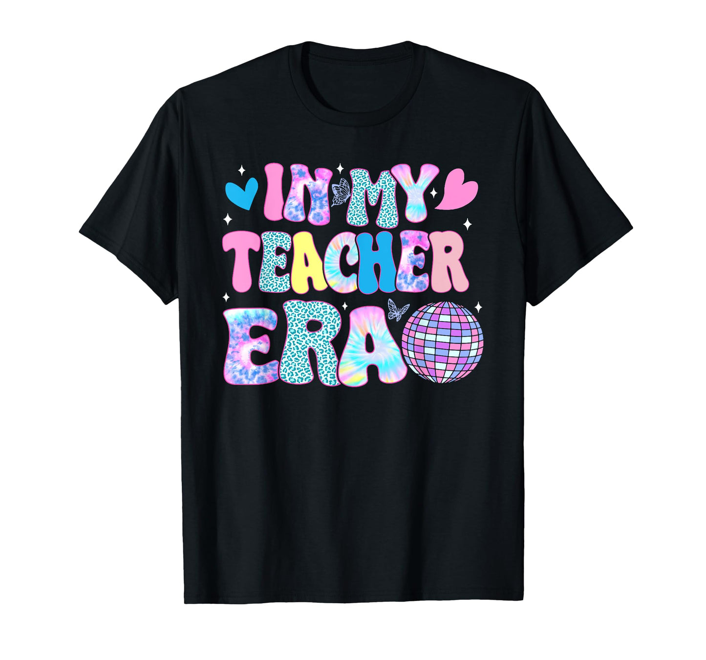 Tie Dye Leopard Print Disco In My Teacher Era T-Shirt