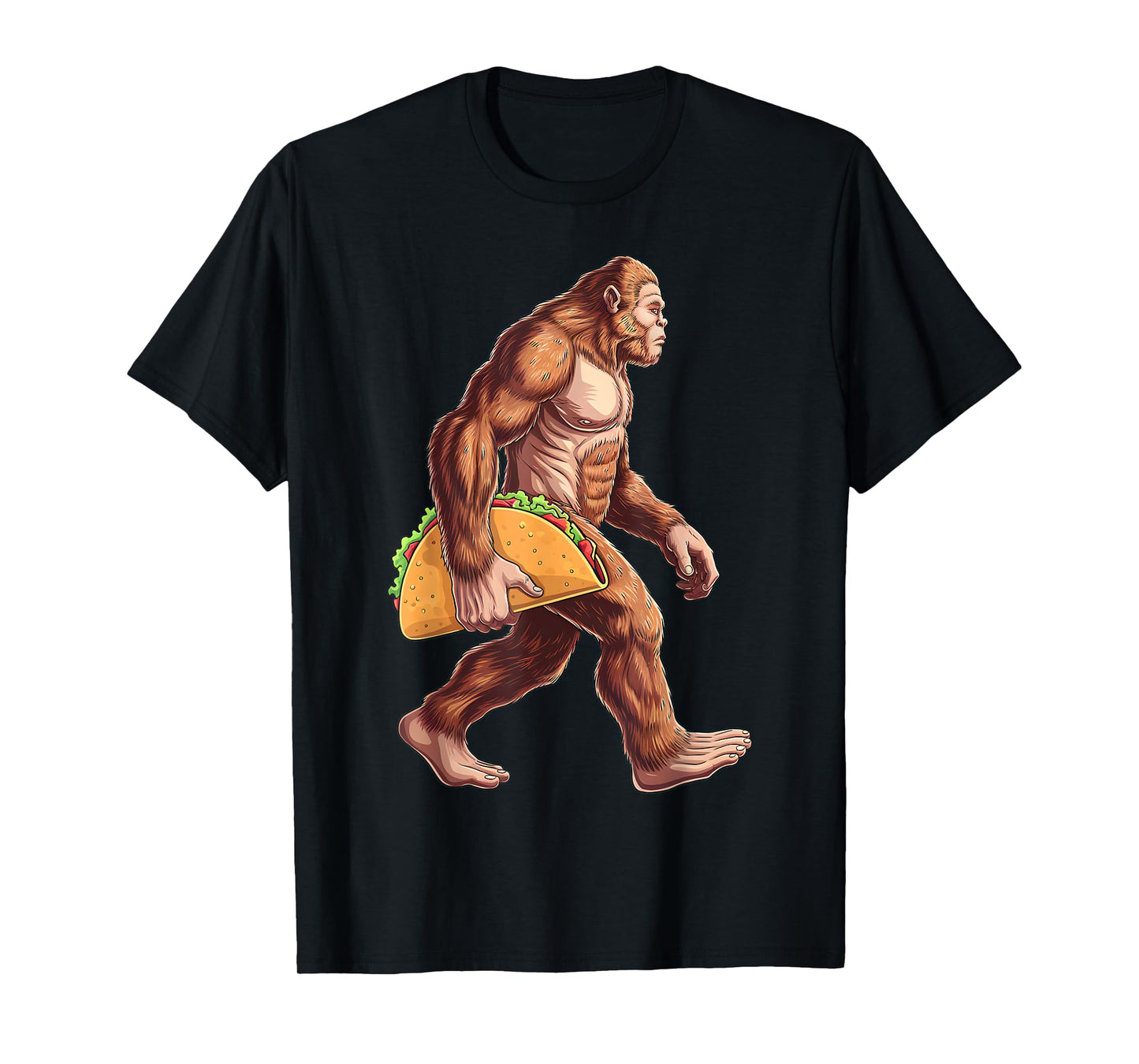 Bigfoot Carrying Taco Funny Cinco de Mayo Boys Men Sasquatch T-Shirt