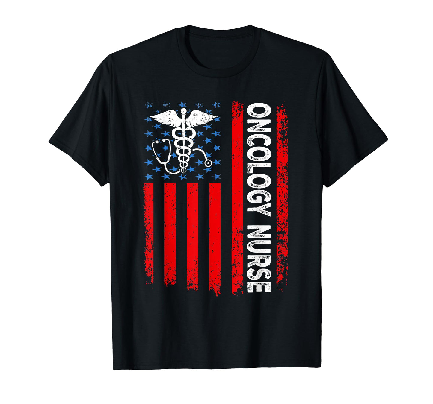 Oncology Nurse American Flag Patriotic Oncology 4th of July T-Shirt for Women Men