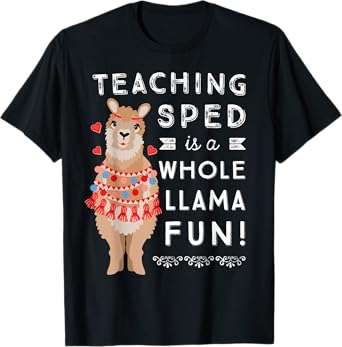 SPED Special Education Teacher Appreciation Gift | Llama Fun T-Shirt
