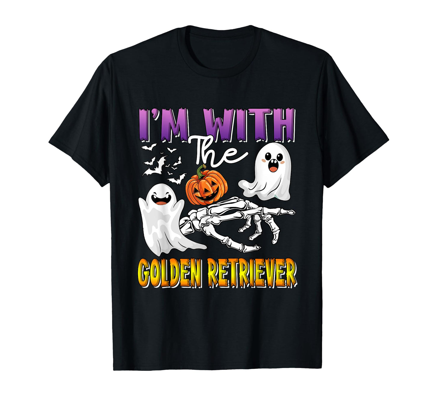I'm with Golden Retriever Halloween Boo Funny Single Owner T-Shirt