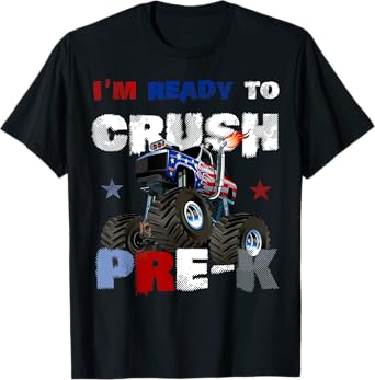First Day of PRE-K Monster Truck Back to School Boys Gift T-Shirt