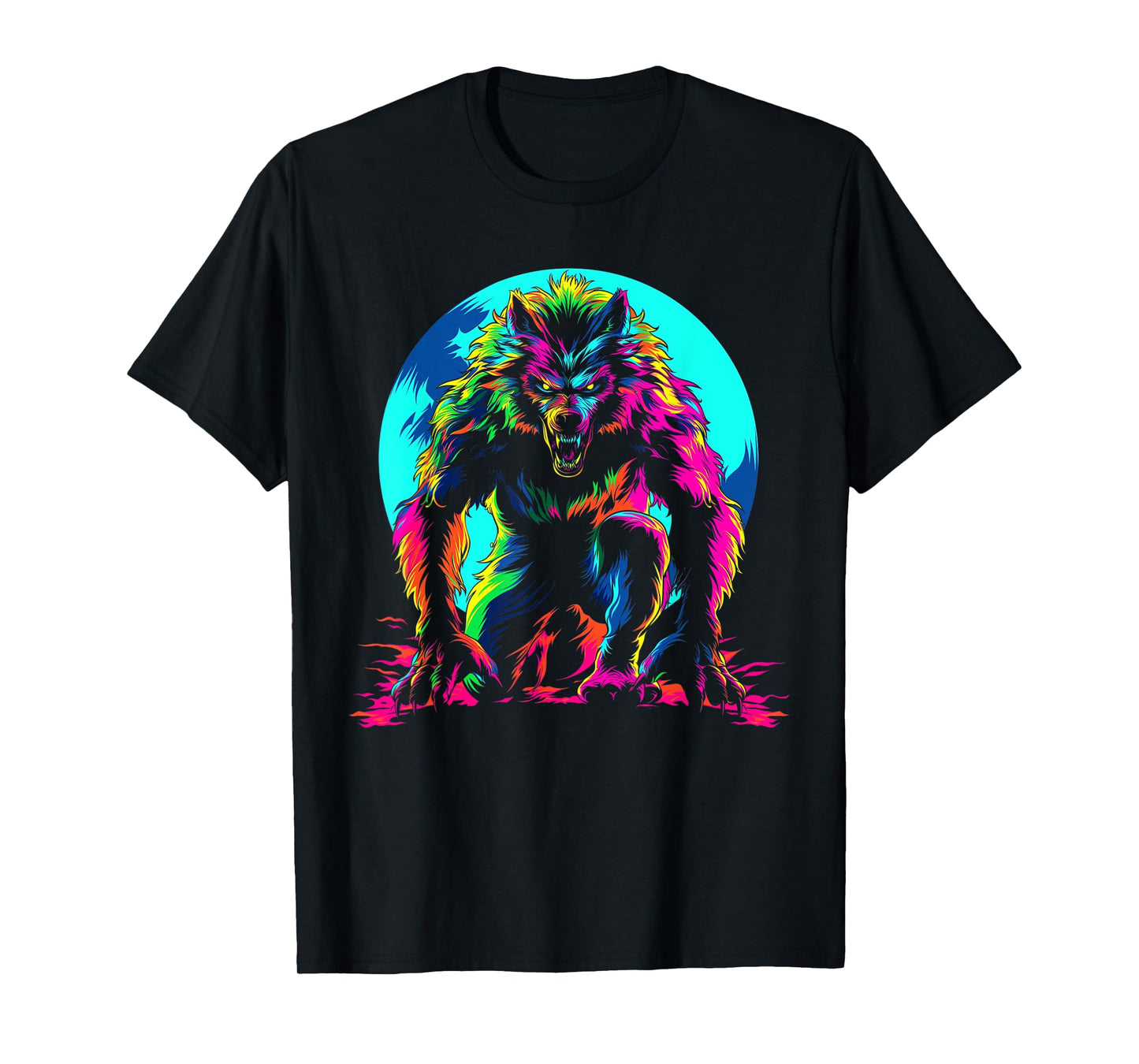 Werewolf Wolf Moon Popart T-Shirt