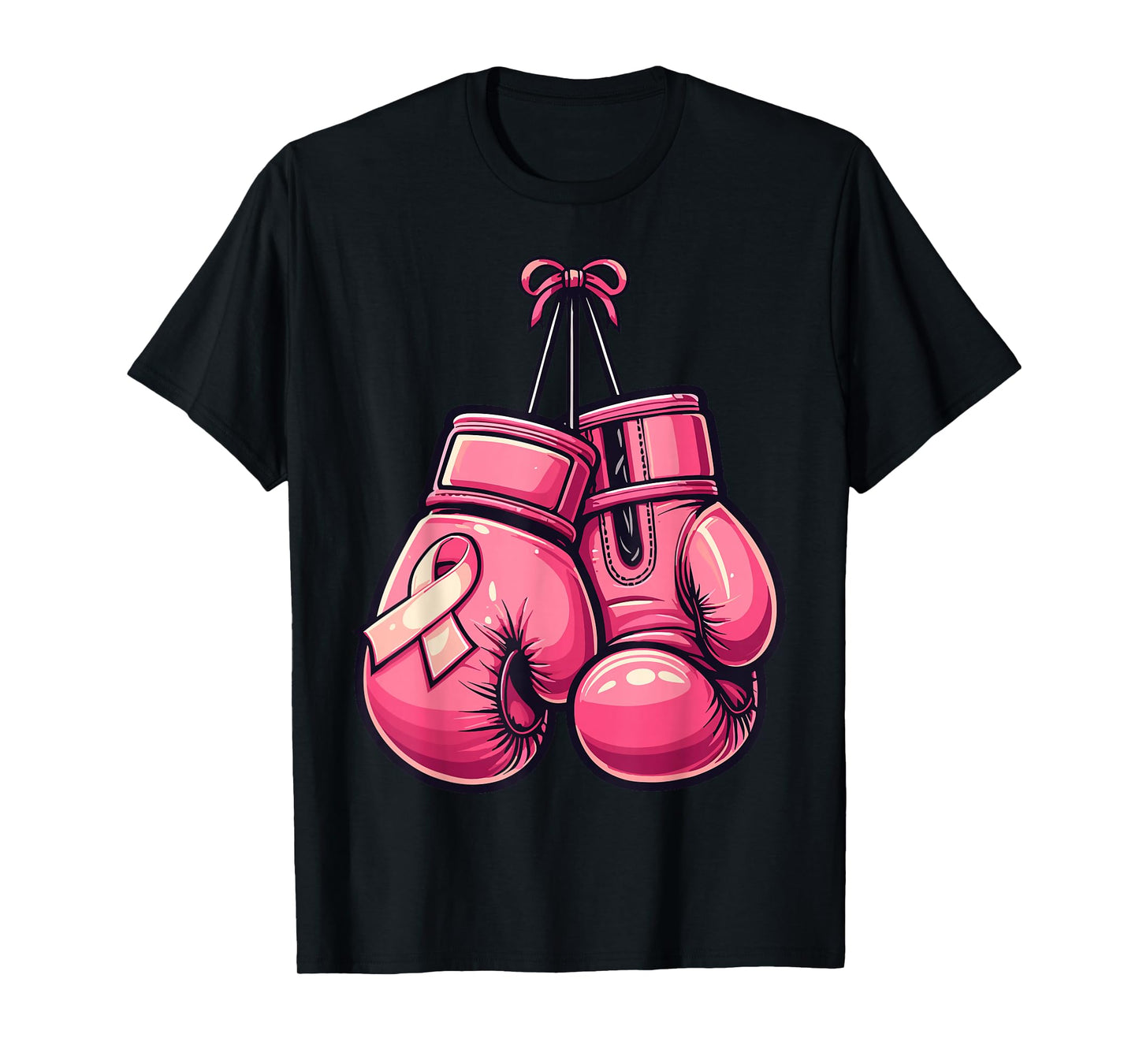 Breast Cancer Boxing Glove Pink Ribbon Awareness Fight Women T-Shirt
